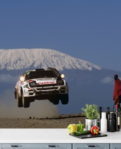 Fondo de Pantalla de Coche de Rally Blanco