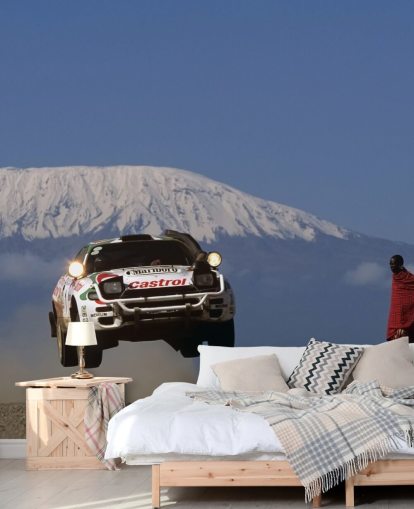 Fondo de Pantalla de Coche de Rally Blanco