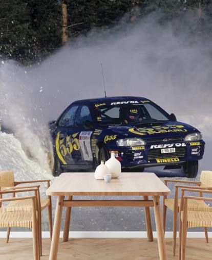 Car Racing in Snow Wall Mural Car Racing in Snow Wall Mural