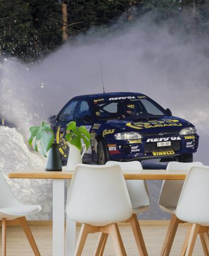 Car Racing in Snow Wall Mural Car Racing in Snow Wall Mural