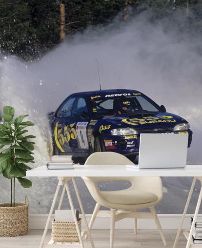 Car Racing in Snow Wall Mural Car Racing in Snow Wall Mural