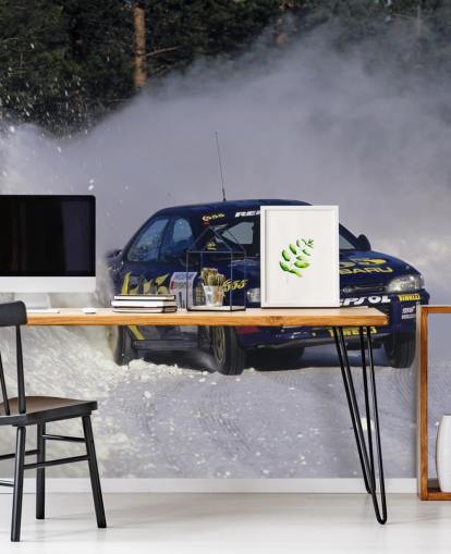 Car Racing in Snow Wall Mural Car Racing in Snow Wall Mural