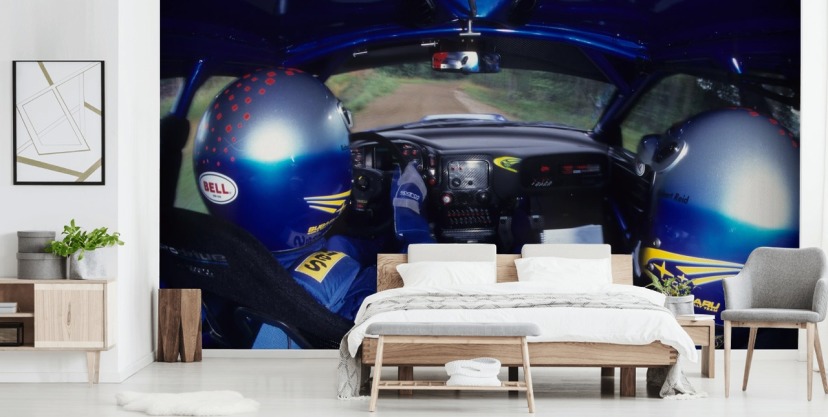Shell Wallpaper Racer Classic Motorsport Wall Murals - McKlein Rally Murals | Wallsauce UK