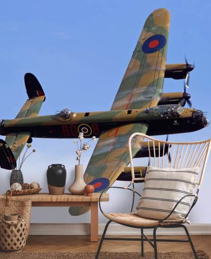 War Plane Flying Behang