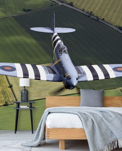 Spitfire with Invasion Stripes