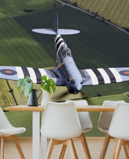 Spitfire met invasiestrepen Spitfire met invasiestrepen