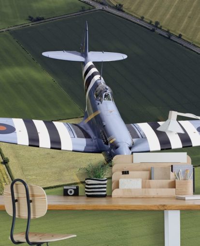 Spitfire with Invasion Stripes