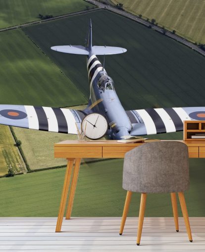 Spitfire with Invasion Stripes
