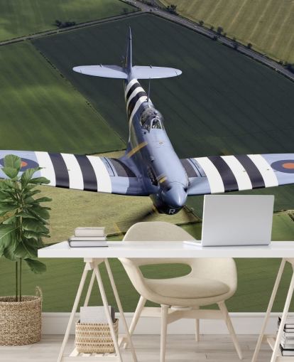 Spitfire con rayas de invasión