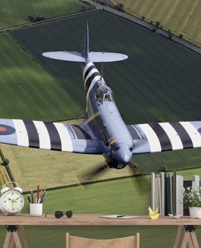 Spitfire with Invasion Stripes