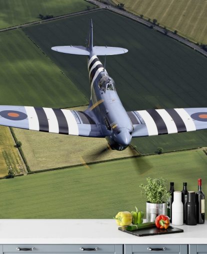 Spitfire con rayas de invasión