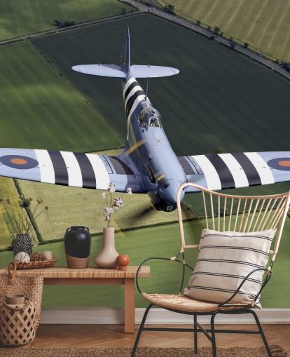 Spitfire med invasion striber