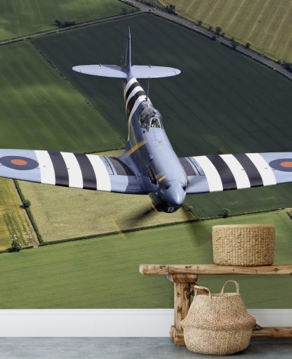 Spitfire with Invasion Stripes