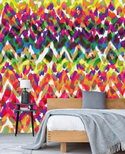 Colourful Chevron Tribal Wallpaper