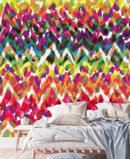 Papel pintado tribal de chevron colorido Papel pintado tribal de chevron colorido