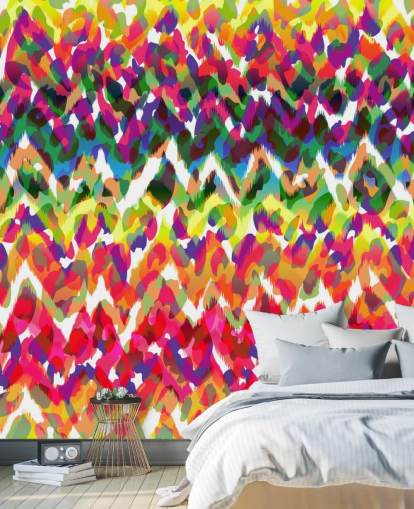 Farverige Chevron Tribal Baggrund