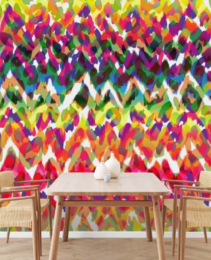 Colourful Chevron Tribal Wallpaper