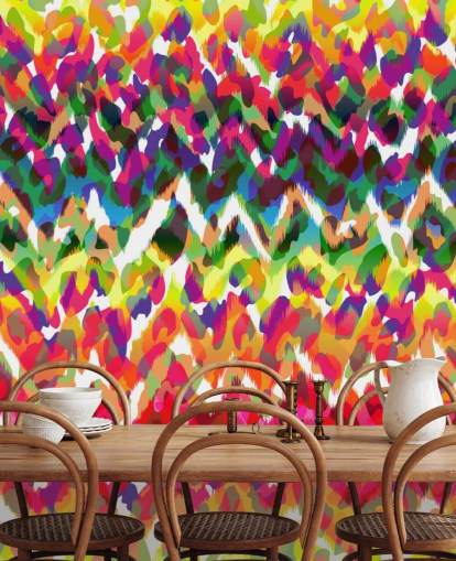 Bunte Chevron Tribal Tapete