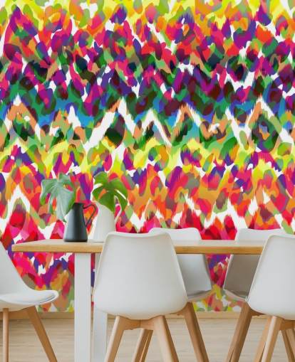 Kleurrijk Chevron Tribal behang Kleurrijk Chevron Tribal behang