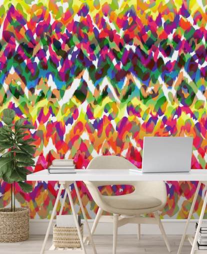 Kleurrijk Chevron Tribal behang