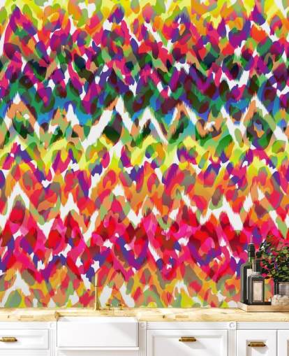 Papel pintado tribal de chevron colorido Papel pintado tribal de chevron colorido