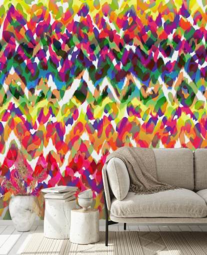 Bunte Chevron Tribal Tapete