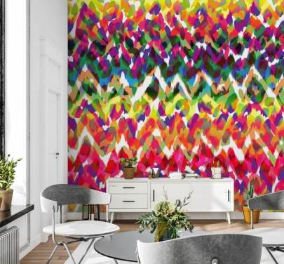 Kleurrijk Chevron Tribal behang
