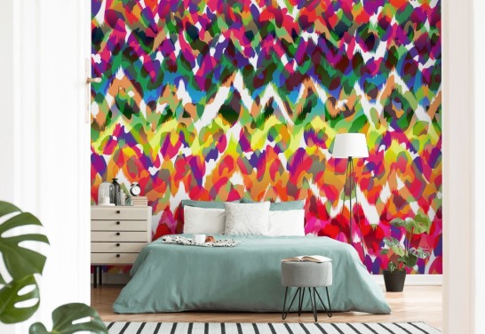 Fargerik Chevron Tribal Bakgrunn