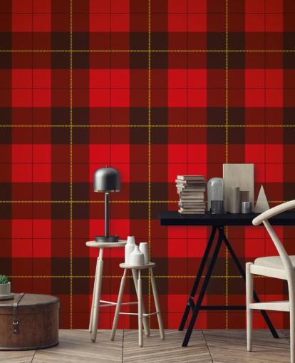 Papier Peint Tartan Rouge Papier Peint Tartan Rouge