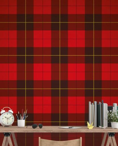 Papel de parede Red Tartan Papel de parede Red Tartan