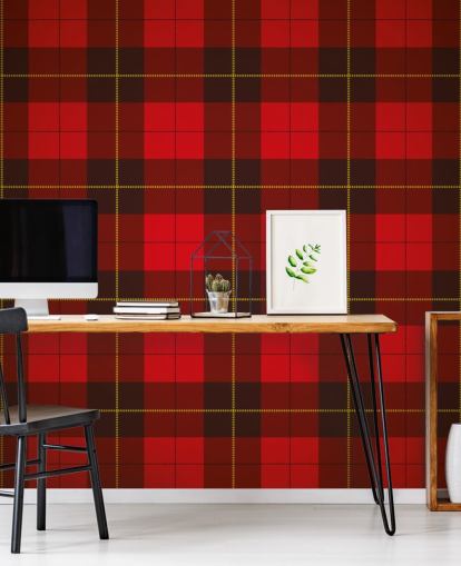 Carta da parati Red Tartan