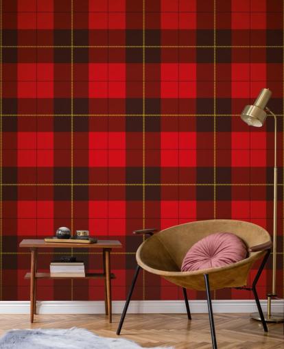 Papel de parede Red Tartan Papel de parede Red Tartan