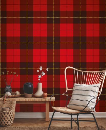Red Tartan Hintergrundbild