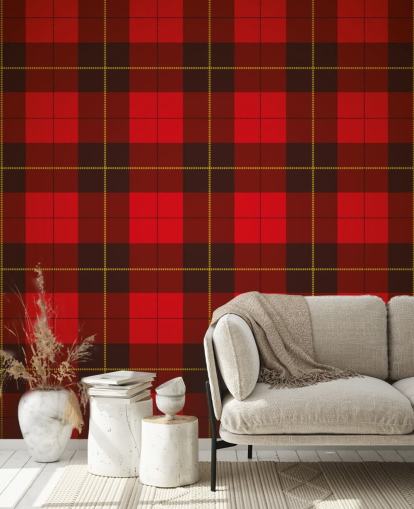 Punainen Tartan Taustakuva