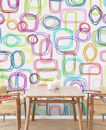 Lined Colourful Shapes Wallpaper Lined Colourful Shapes Wallpaper