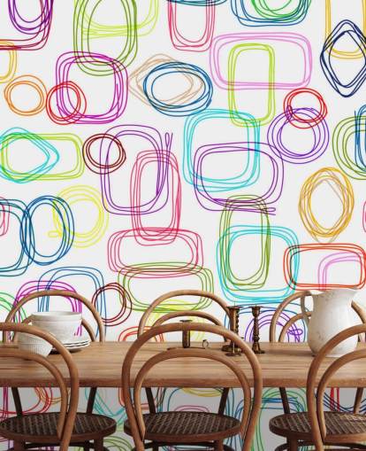 Lined Colourful Shapes Wallpaper Lined Colourful Shapes Wallpaper