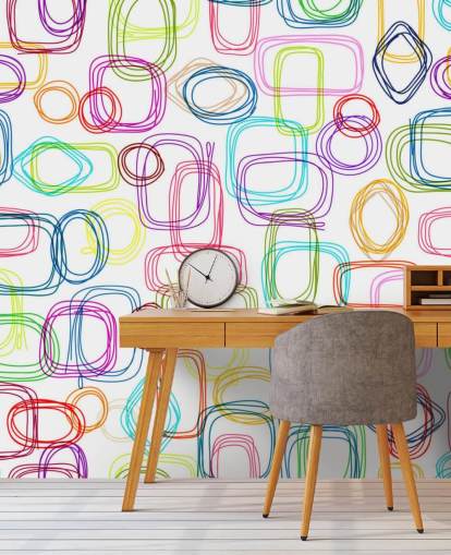 Lined Colourful Shapes Wallpaper Lined Colourful Shapes Wallpaper