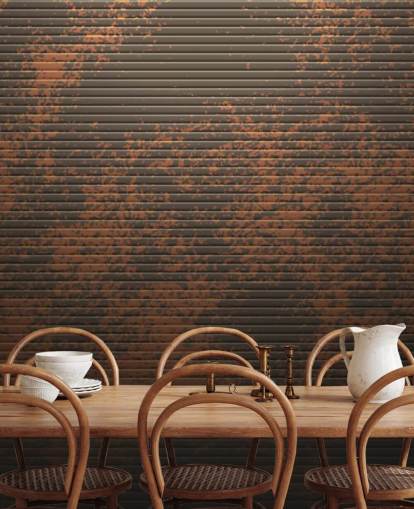 Papel pintado de cobre oxidado