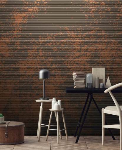 Papel de Parede de Cobre Rusted