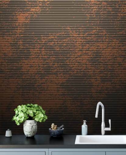 Papel pintado de cobre oxidado