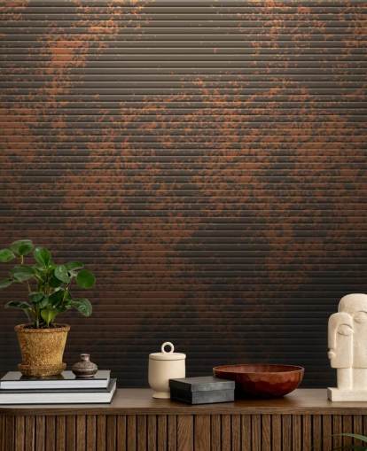 Papel pintado de cobre oxidado