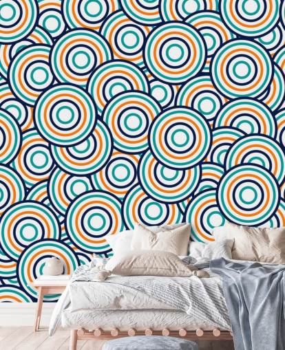 papel tapiz de patrones circulares en capas