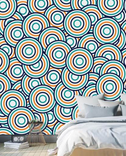 layered circle patterns wallpaper