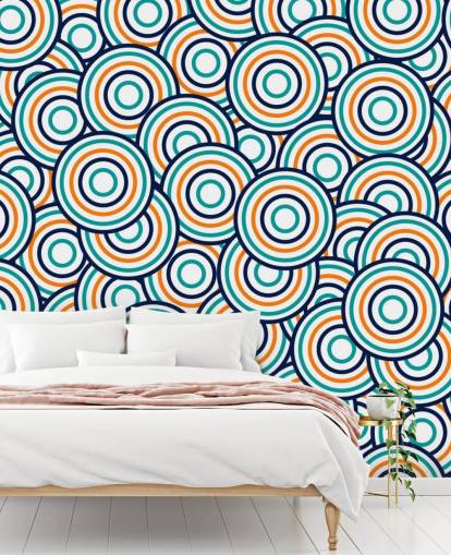 layered circle patterns wallpaper