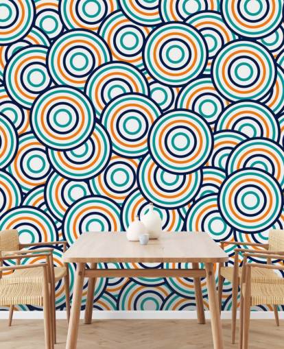 layered circle patterns wallpaper