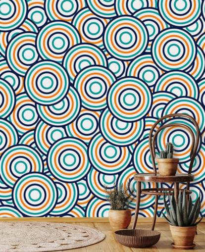 papier peint en couches de cercles
