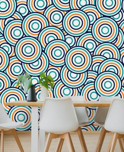 layered circle patterns wallpaper