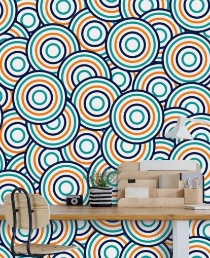 papel tapiz de patrones circulares en capas