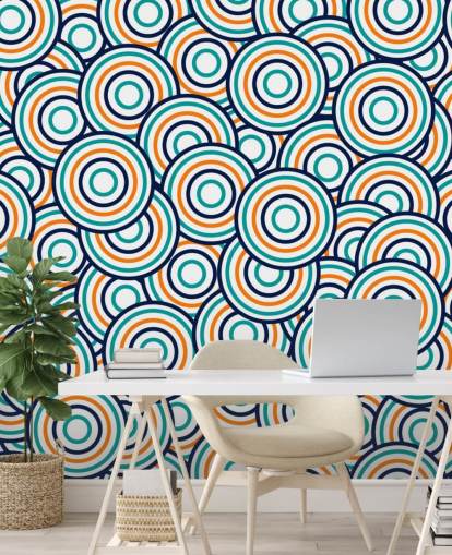 papel tapiz de patrones circulares en capas