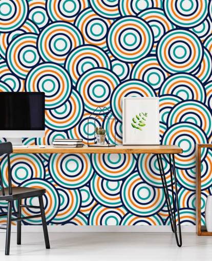 papel tapiz de patrones circulares en capas